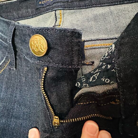 ROCK & REPUBLIC Kasandra Dark Bedazzled Wings Back Pockets Denim Jeans Size 2 - Picture 9 of 10